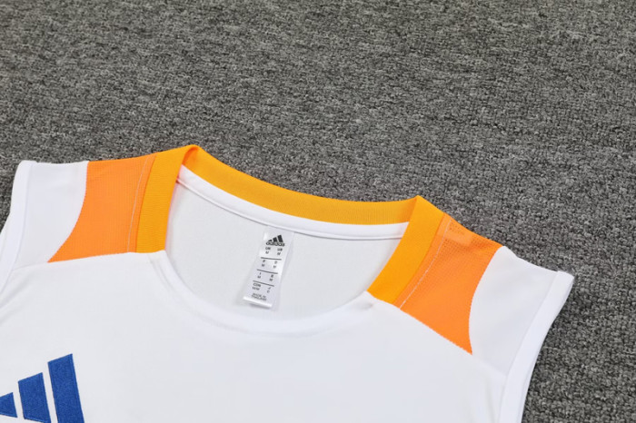 2024 AD White Tank top and shorts suit