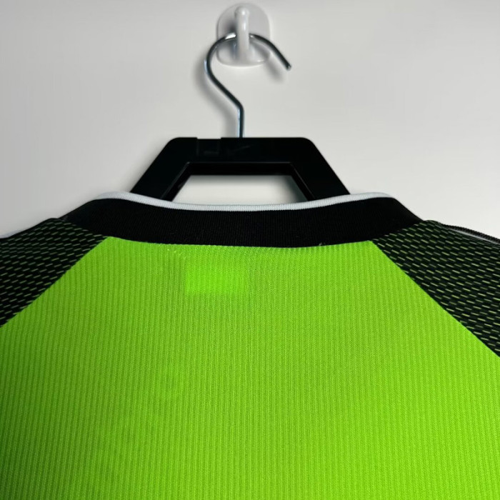 1998-1999 Man Utd Green Goalkeeper Long Sleeve Retro Soccer Jersey (长袖)