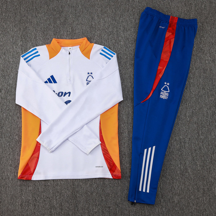 24-25 Nottingham Forest White Half Pull Tracksuit (半拉链)