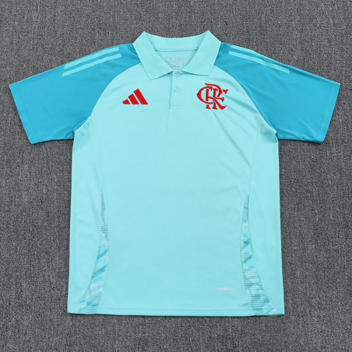 25-26 Flamengo Sky Blue Polo Short Sleeve