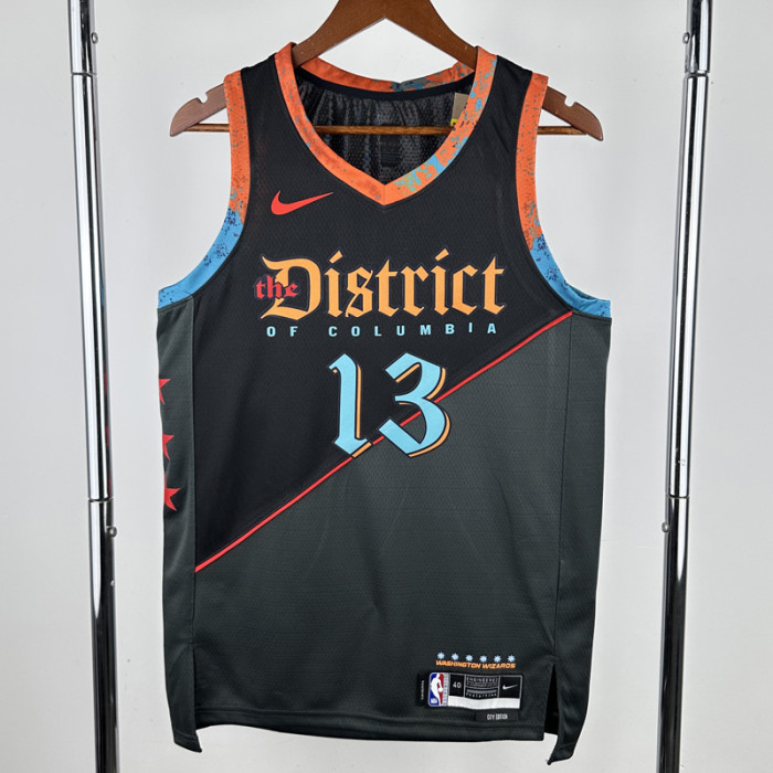 23-24 Wizards POOLE #13 Black City Edition Top Quality Hot Pressing NBA Jersey