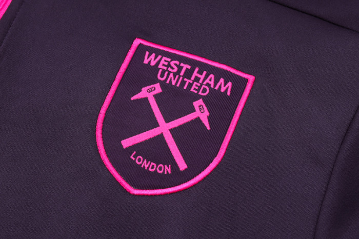 24-25 West Ham Purple Half Pull Tracksuit (半拉链)
