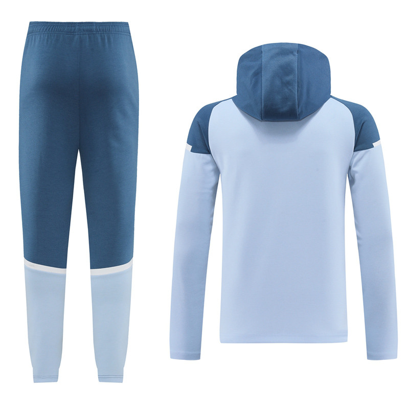 24-25 Man City Blue-Gray Hoodie Jacket Tracksuit #01