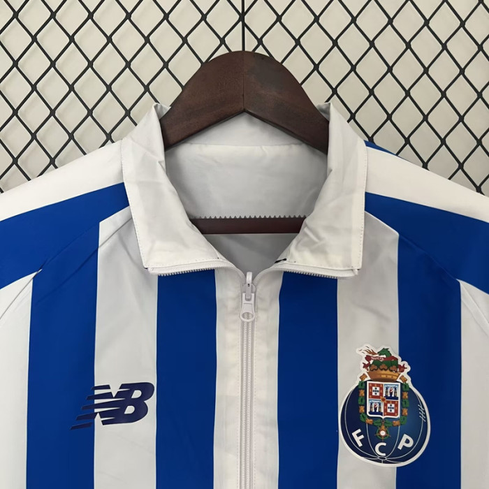 24-25 Porto Blue & White Double Sided Windbreaker (双面风衣)