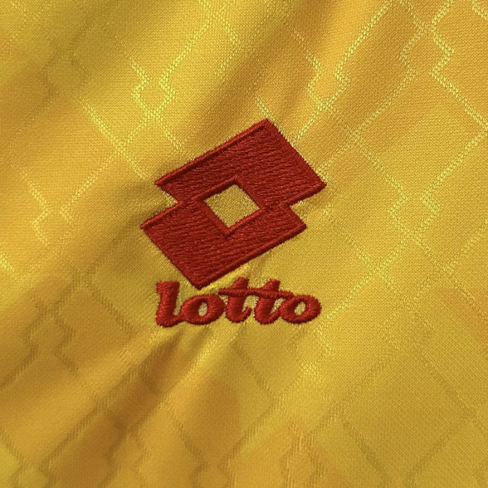 1995-1996 ACM Away Yellow Retro Soccer Jersey