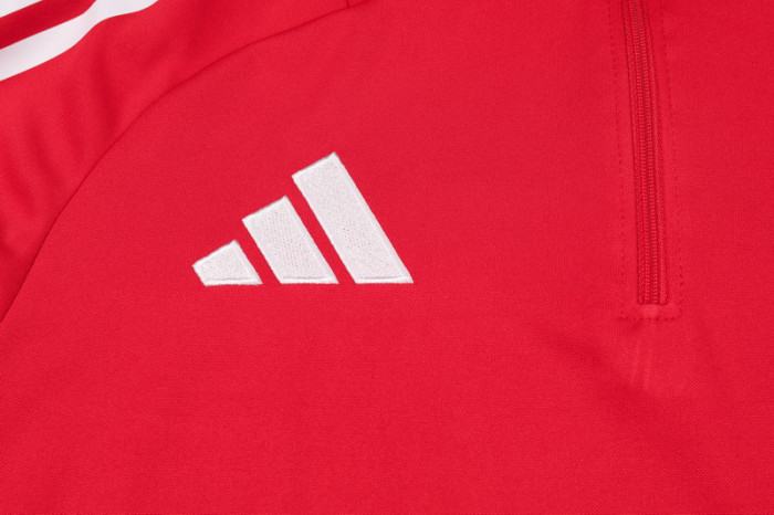2024 AD Red Kids Half Pull Tracksuit (童装)(半拉链)