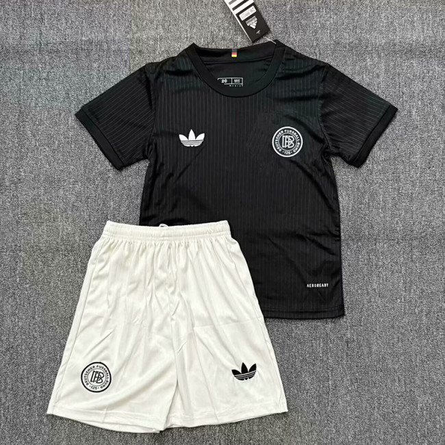 25-26 Germany 125th Anniversary Black Kids Soccer Jersey