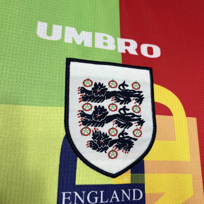 1996 England Goalkeeper Retro Long Sleeve Soccer Jersey (长袖)