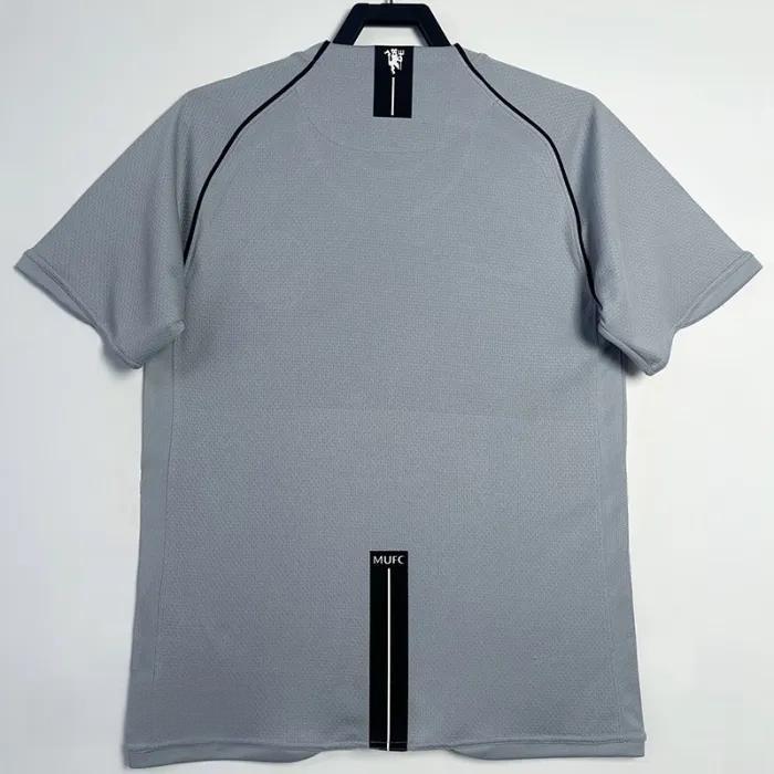 2007-2008 Man Utd Grey Goalkeeper Retro Soccer Jersey