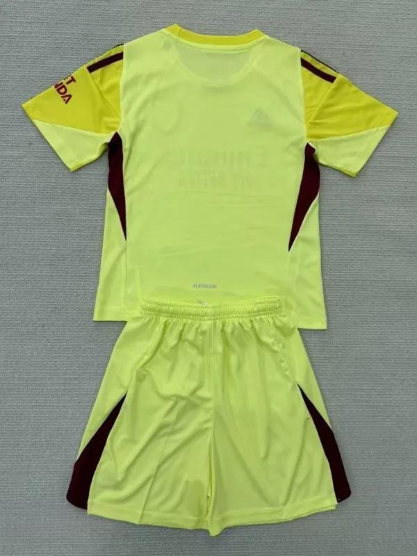 25-26 ARS Light Yellow GoalKeeper Kids Soccer Jersey