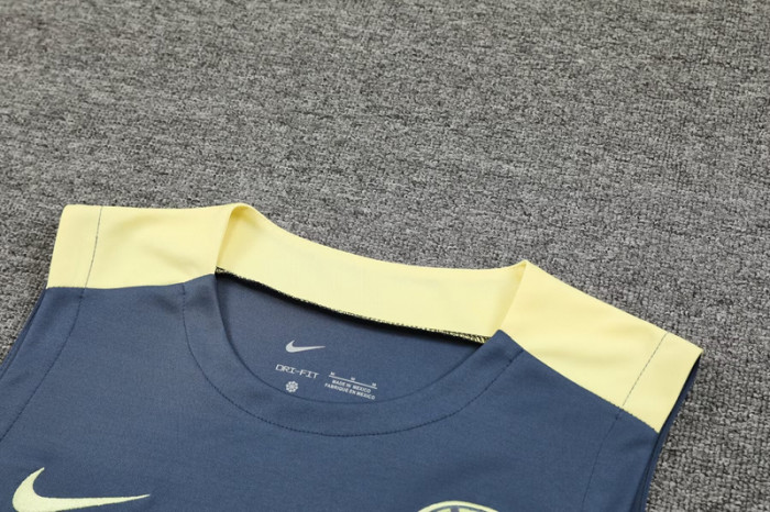 24-25 Club America Light gray Tank top and shorts suit