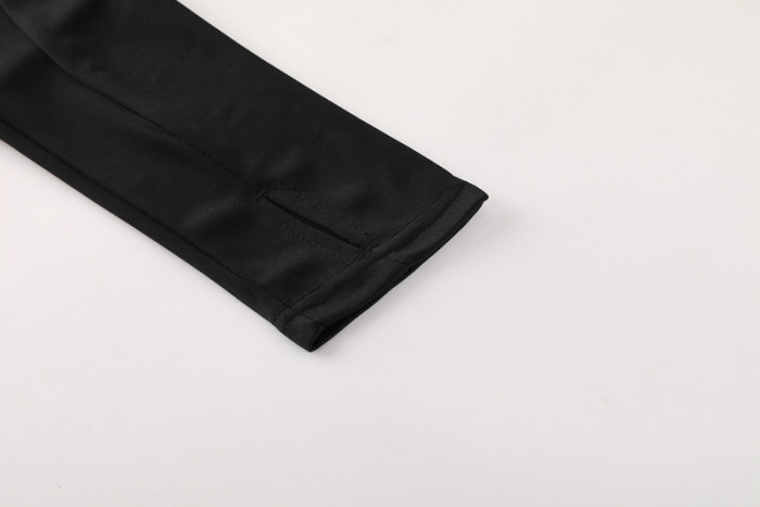 2024 AD Black Half Pull Tracksuit #AB07 (半拉链)