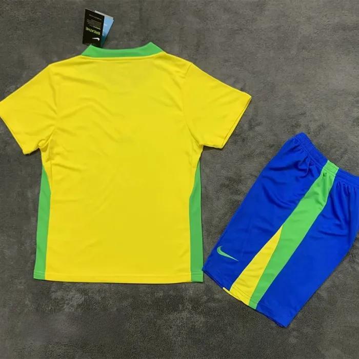 25-26 Brazil W Home Kids Soccer Jersey
