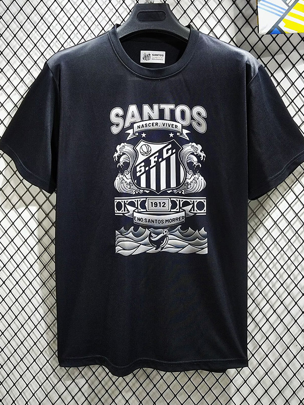 2025 Santos FC Black Casual T-Shirt