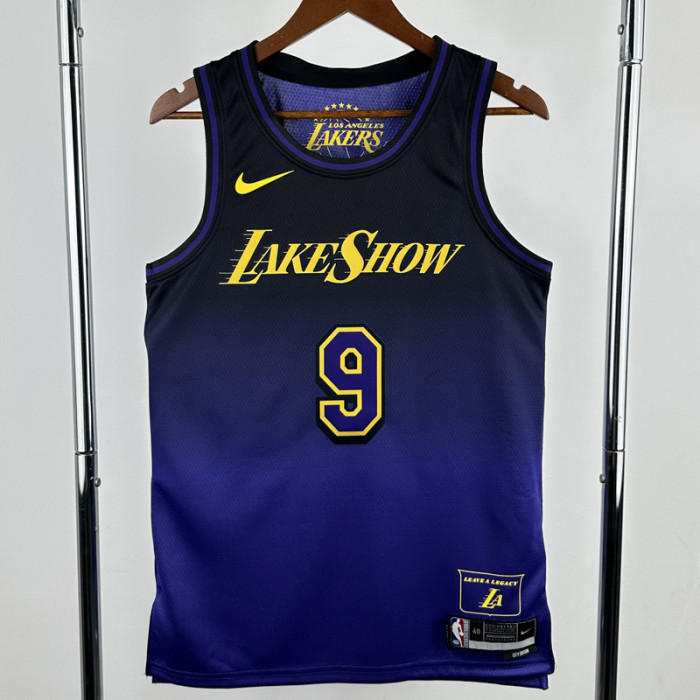24-25 LAKERS JAMES JR. #9 Royal blue City Edition Top Quality Hot Pressing NBA Jersey