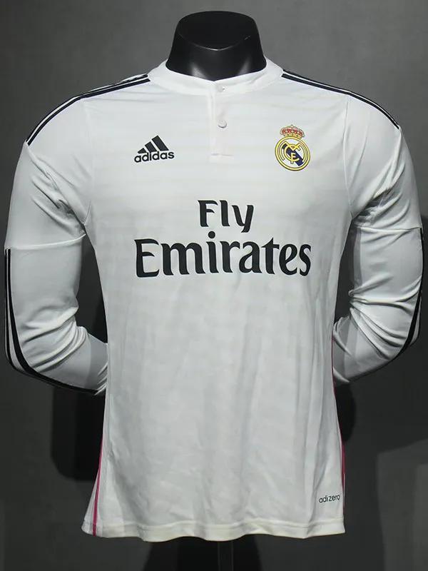 2014-2015 RMA Home Player Version Long Sleeve Retro Soccer Jersey(长袖球员)