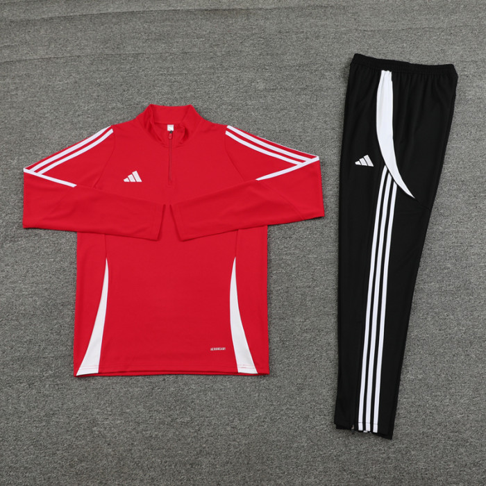 2024 AD Red Half Pull Tracksuit #AB06 (半拉链)