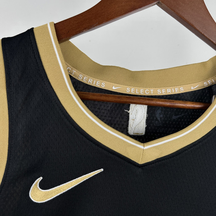23-24 Grizzlies MORANT #12 Black Glory Edition Top Quality Hot Pressing NBA Jersey 荣耀版
