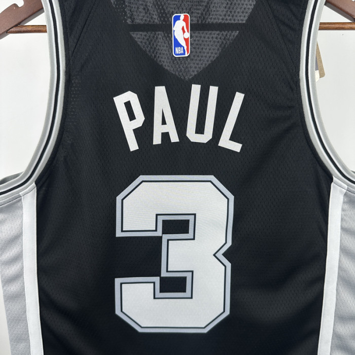 22-23 SA Spurs PAUL #3 Black Top Quality Hot Pressing NBA Jersey