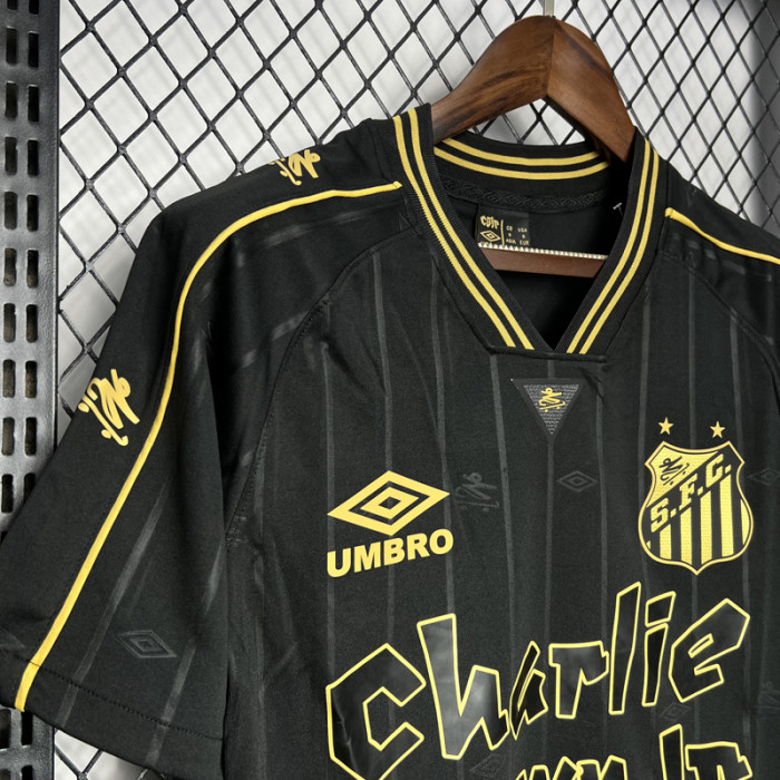 24-25 Santos FC Black Commemorative Edition Fans Soccer Jersey