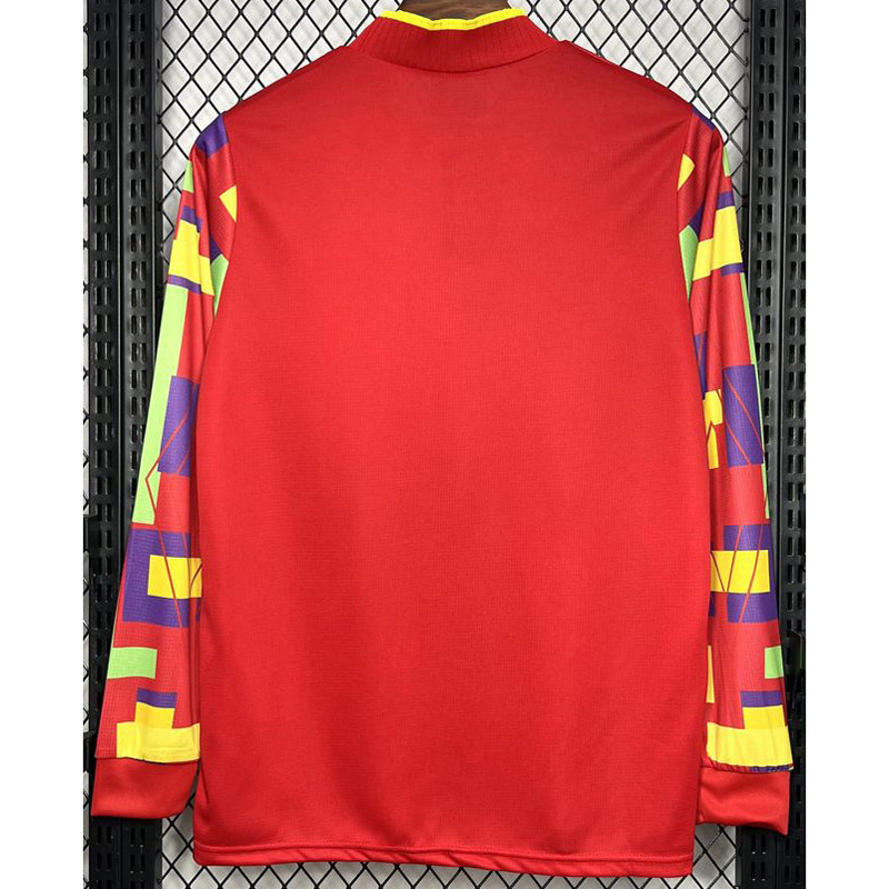 1996 England Goalkeeper Retro Long Sleeve Soccer Jersey (长袖)