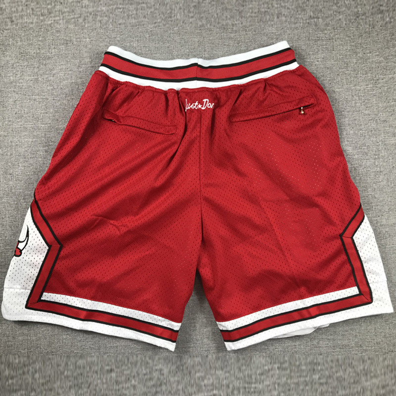 BULLS Justdon Red City Edition Top Quality NBA Pocket Pants #公牛