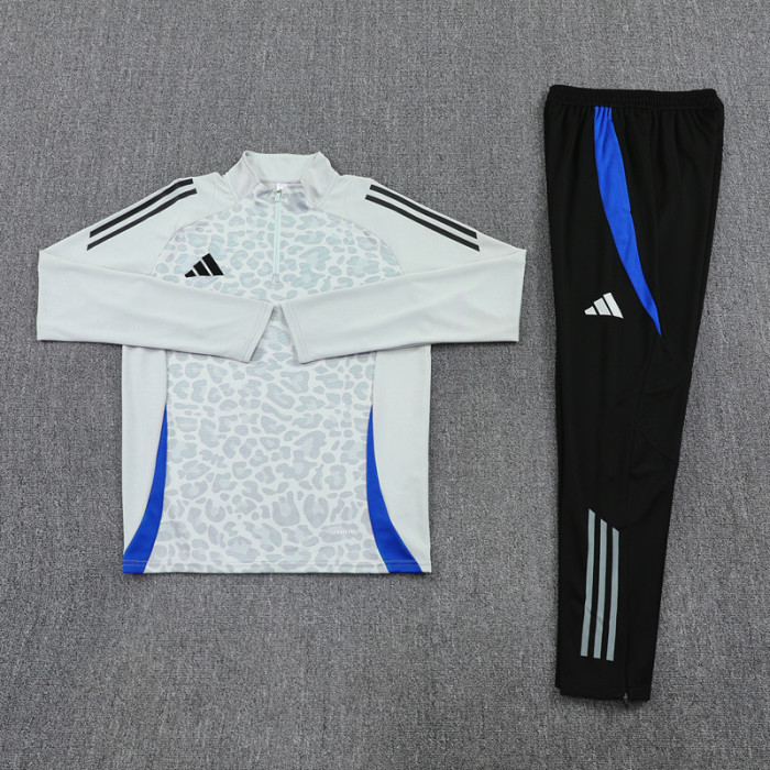 2025 AD Grey Half Pull Tracksuit #AB08 (半拉链)