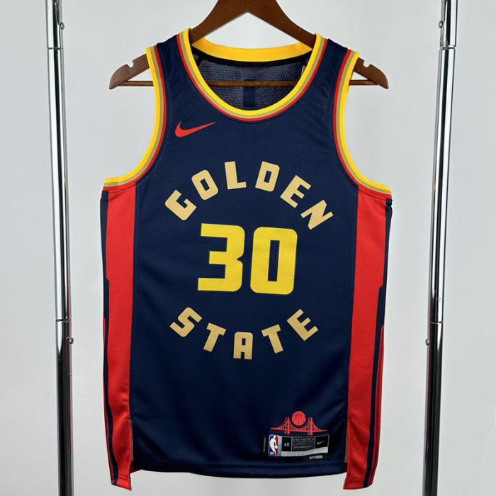 24-25 WARRIORS CURRY #30 Royal blue City Edition Top Quality Hot Pressing NBA Jersey