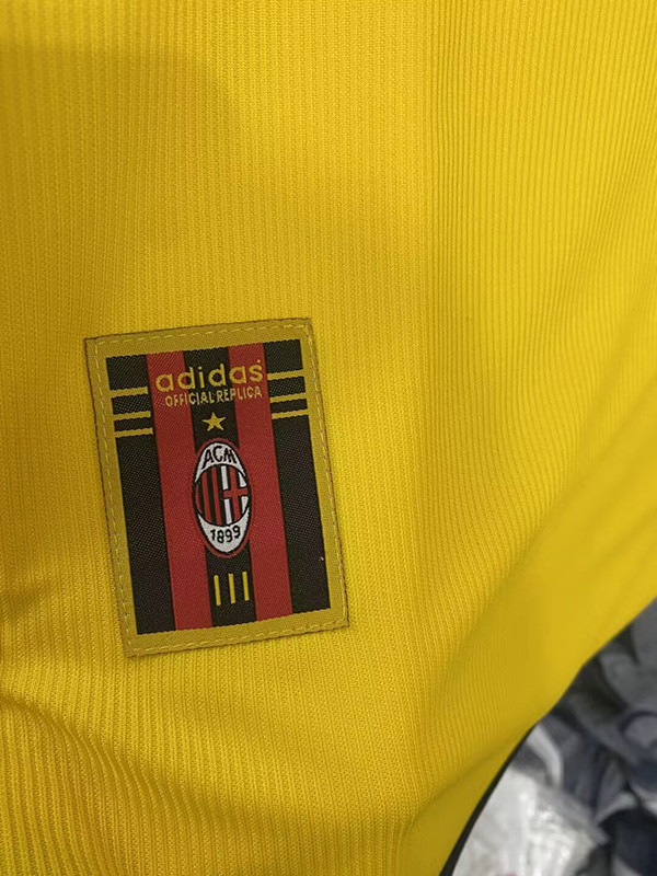 1999-2000 ACM Away Yellow Retro Soccer Jersey