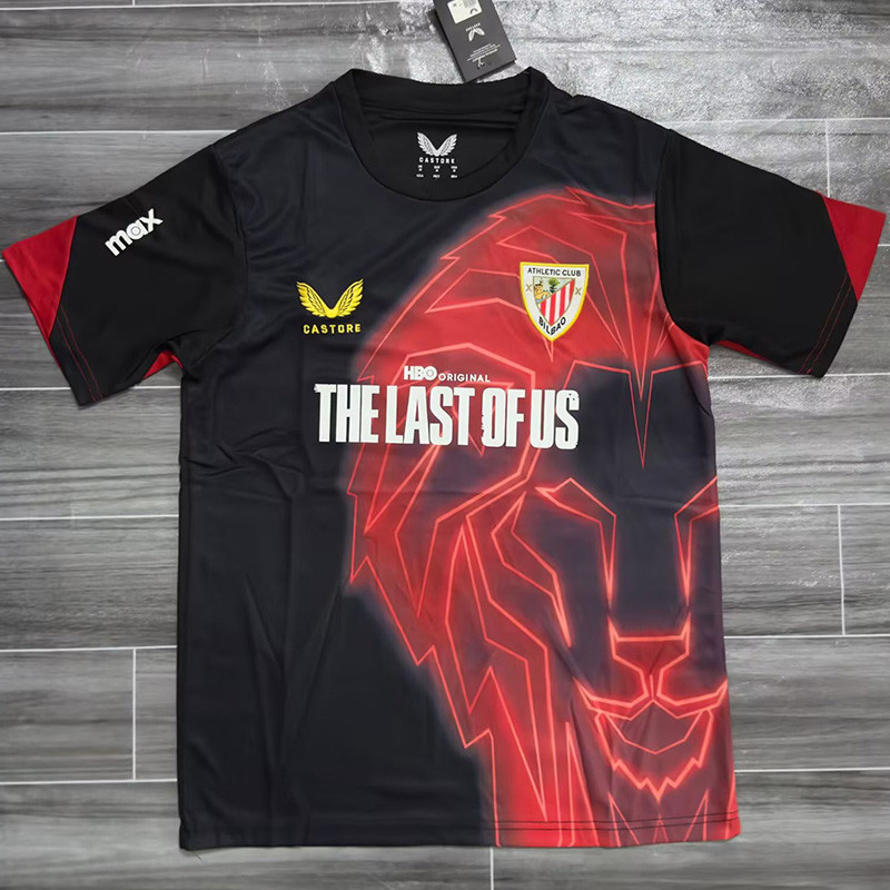 25-26 Bilbao Black Red Training shirts