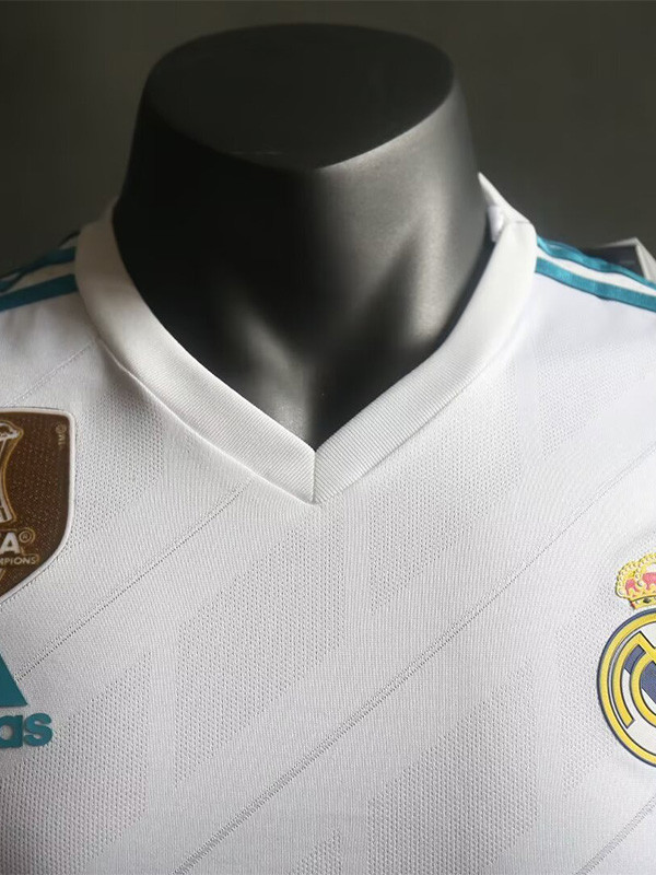 2017-2018 RMA Home Player Version Long Sleeve Retro Soccer Jersey（长袖球员）