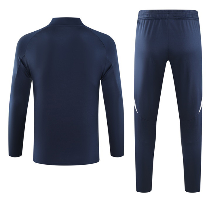 2024 AD Navy blue Half Pull Tracksuit (半拉链)