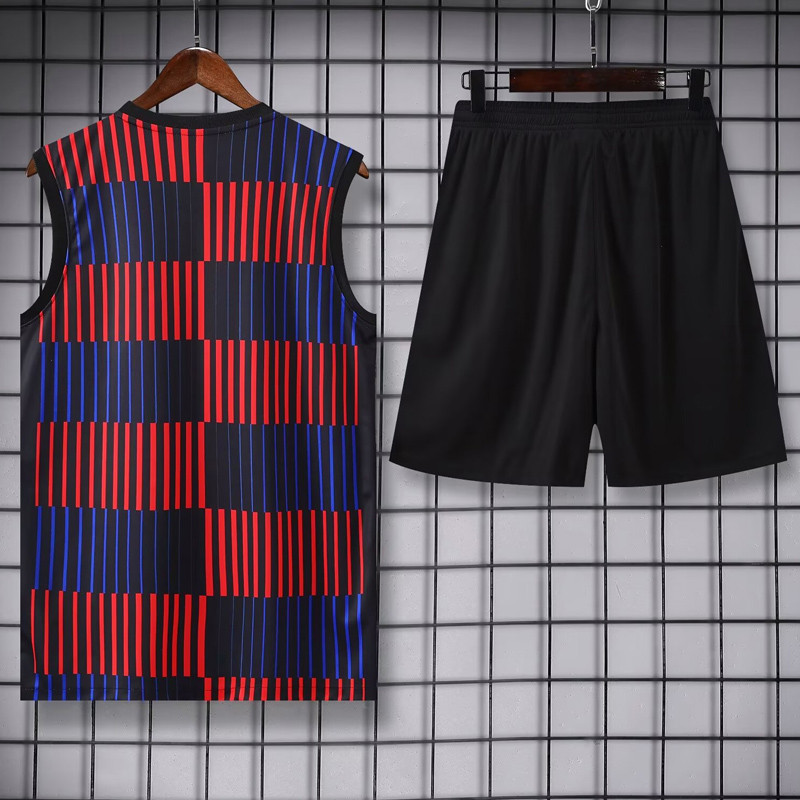 25-26 BAR Red blue Tank top and shorts suit