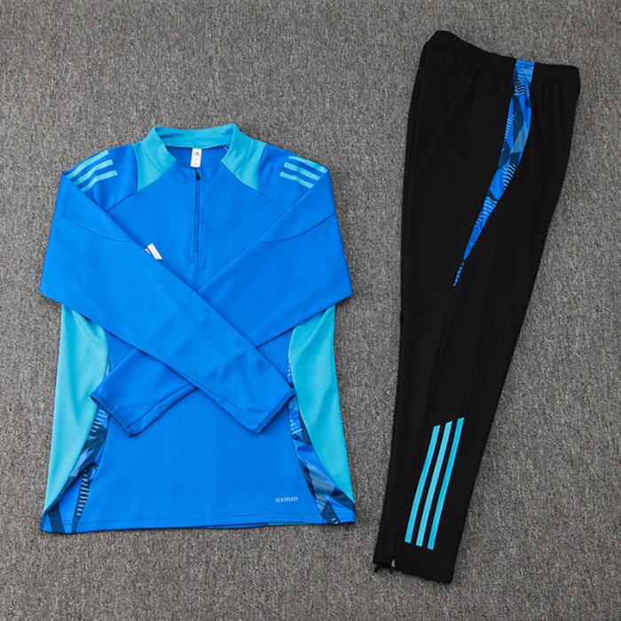2024 AD Fancy Blue Half Pull Tracksuit #06(半拉链)