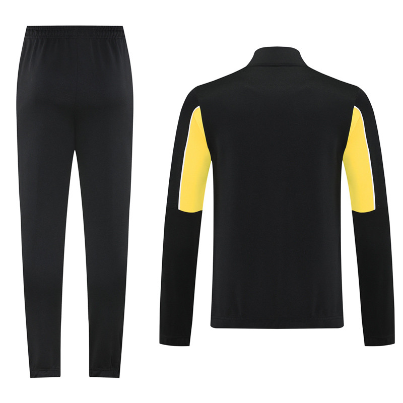 25-26 Dortmund Black Yellow Jacket Tracksuit #01