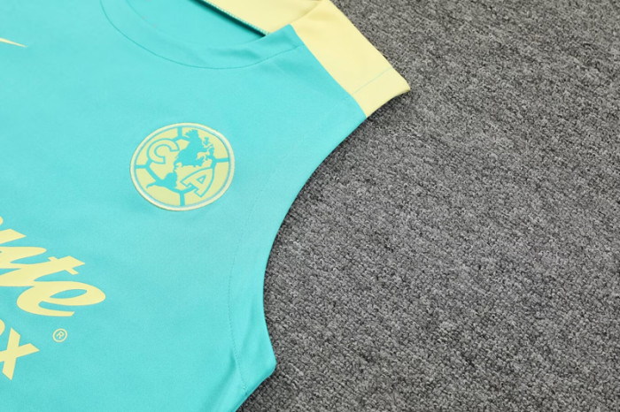 24-25 Club America Light green Tank top and shorts suit