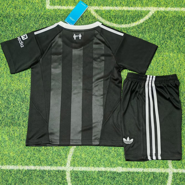 25-26 LIV Black GoalKeeper Kids Soccer Jersey