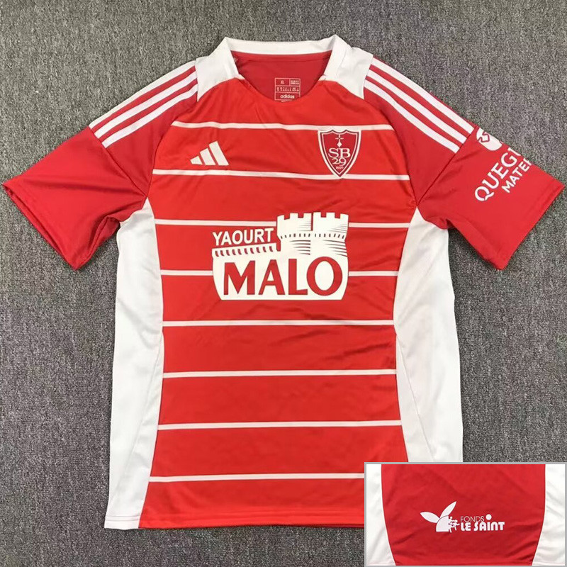 24-25 Stade Brestois UCL Home Fans Soccer Jersey (欧冠版)