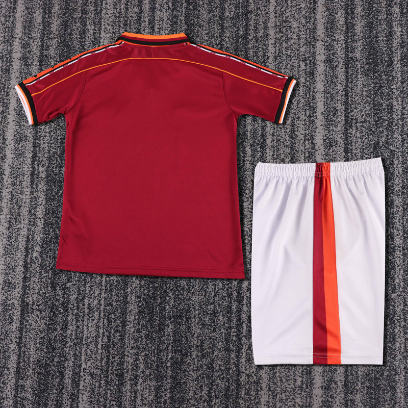 1998-1999 Roma Home Kids Retro Soccer Jersey