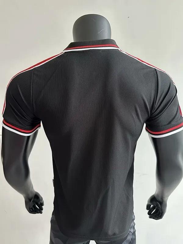 1998-1999 Man Utd Black Player Version Retro Soccer Jersey