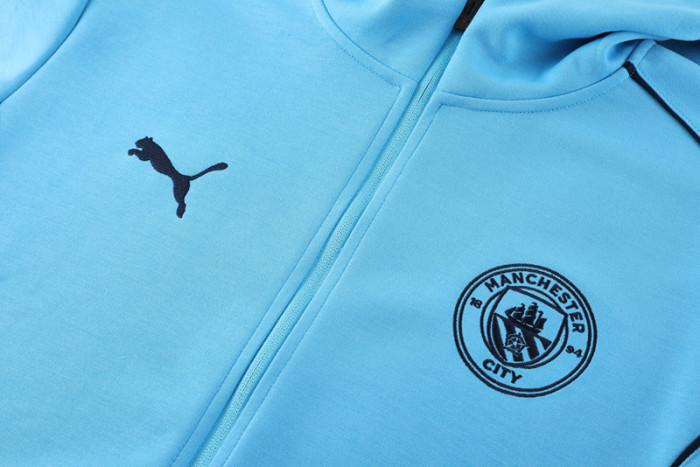 24-25 Man City Light blue Hoodie Jacket Tracksuit #01