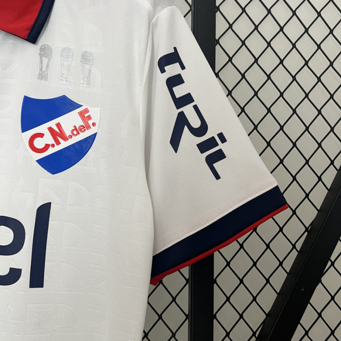 24-25 Club Nacional White Fans Soccer Jersey