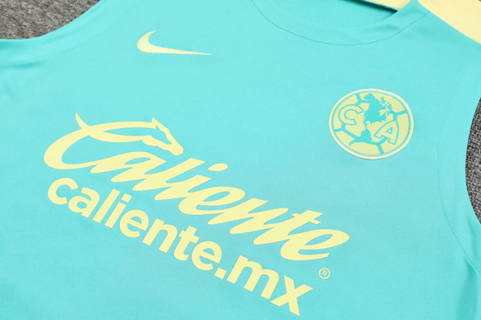 24-25 Club America Light green Tank top and shorts suit