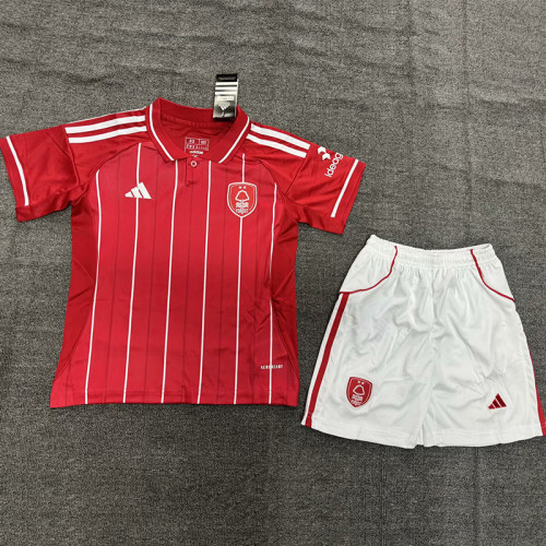 25-26 Nottingham Forest Home Kids Soccer Jersey