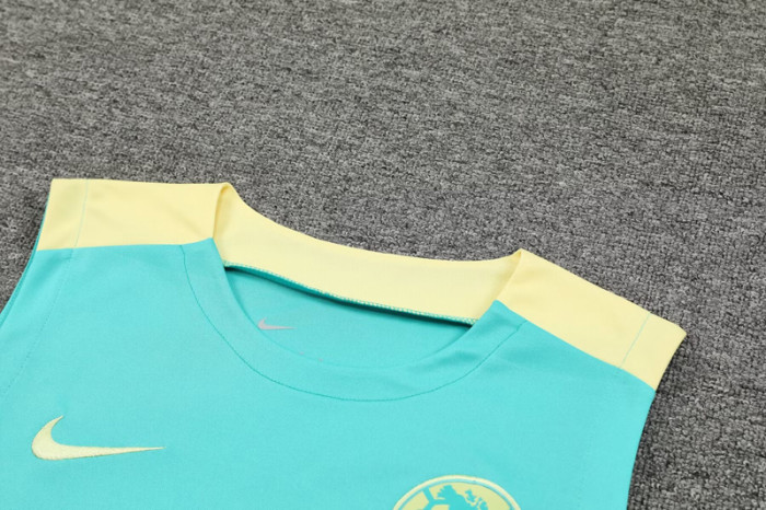 24-25 Club America Light green Tank top and shorts suit