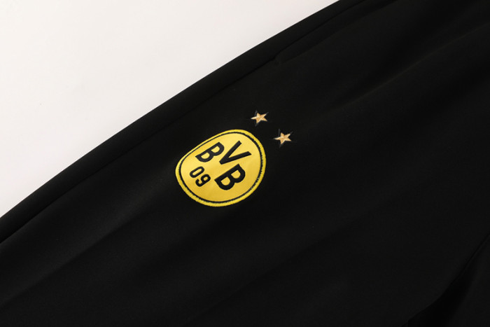 25-26 Dortmund Black Yellow Jacket Tracksuit #01