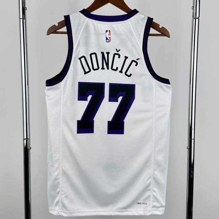 22-23 LAKERS DONCIC #77 White City Edition Top Quality Hot Pressing NBA Jersey