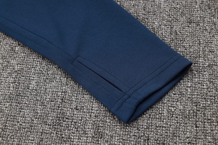 2024 JOM Royal blue Half Pull Tracksuit #2492(半拉链)