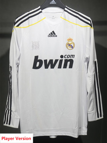 2009-2010 RMA Home Player Version Long Sleeve Retro Soccer Jersey（长袖球员）