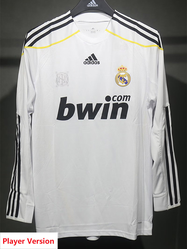 2009-2010 RMA Home Player Version Long Sleeve Retro Soccer Jersey（长袖球员）